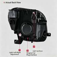 Pour Mercedes Benz Smart Forfour : Ensemble de phares Full LED 14-19 avec projecteur, guide de lumière DRL, phare modifié, lampe de voiture Plug & Play