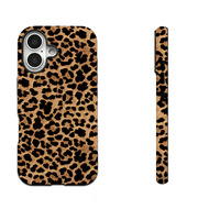 Étuis de téléphone portable magnétiques 2-en-1 à motif léopard pour 17 Pro Max & 16, antichoc et antidérapants, compatibles