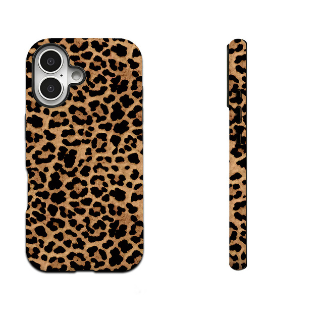 Leopard-pattern Magnetic 2-in-1 Mobile Phone Cases for 17 Pro Max & 16 Shockproof Anti-slip for Compatible