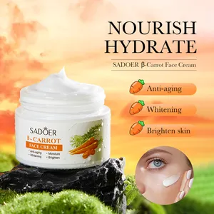 Sadoer Custom Logo Caroteen Anti-Aging Whiting Moisturizer Voor Vrouwen Leeftijd Rimpel En Whitening Niacinamide Vitamine C Gezichtscrème