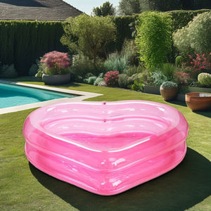 परिवार पोर्टेबल <span class=keywords><strong>inflatable</strong></span> pvc स्पा पूल दिल के आकार का गुलाबी पूल बच्चों और वयस्कों के लिए तैराकी - Product Image 3