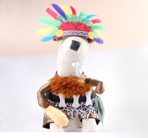 Nouveau costume pour animaux de compagnie - Tenue de chef indien pour chats et chiens, vêtements de cosplay pour animaux de compagnie pour Halloween - Product Image 2