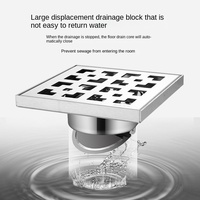 Drain de sol extérieur en acier inoxydable, design moderne et simple, pour balcon, grand garage