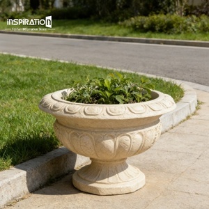 Macetas de Piedra Fundida Personalizadas <span class=keywords><strong>para</strong></span> Paisajismo de Campos de Golf, Urna de Entrada de Piedra Fundida, Urna con Aspecto de Piedra, Macetas <span class=keywords><strong>para</strong></span> Centros de Convenciones - Product Image 1