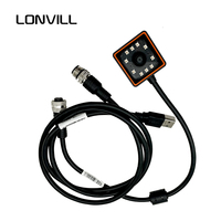 LONVILL 1080*1280 1.3M Scanner de codes-barres industriel à haute performance avec perceptron, 10 LED, source de lumière rouge, mode continu automatique