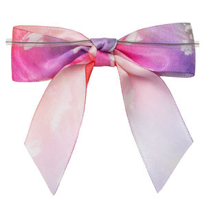 Lazo de Regalo de Satén Arcoíris con Cola Larga y Cierre de Alambre para Cumpleaños, Festivales, Empaque, Decoración de Bodas, Lazo Autoadhesivo - Product Image 4