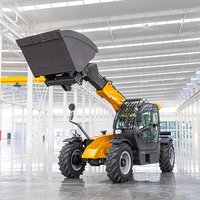 Chariot télescopique 3,5 tonnes 4x4 Diesel Moteur Yuchai 7m de levage Manipulateur télescopique pour la manutention de matériaux de construction HWR735 Portée 3,2m Euro 5
