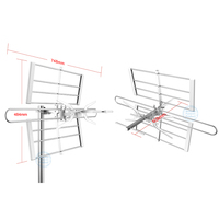 Antena receptora de Internet para Smart TV, receptor de señal interior con rotor HD F VHF FM de 6005 millas para Smart TV al aire libre personalizado de 360-500 MZ