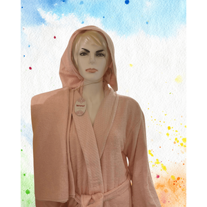 Ensemble de serviettes de bain et peignoir en coton turc 100% 3 pièces Séchage rapide Refroidissant Jetable Taille unique Fait à la main Qualité supérieure - Product Image 5