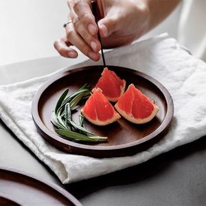 Wholesale Popular Dish Modern Wooden Round <b>Tray</b> & Plate for Tea <b>Dinner</b> Dessert Cake Storage - Product Image 3