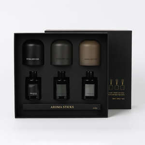 Ambientador Natural para el Hogar con Aceites Esenciales, Difusor de Fragancia con Varillas, Florero de Cerámica y Vidrio de Lujo con Empaque y Logotipo Personalizados - Product Image 4