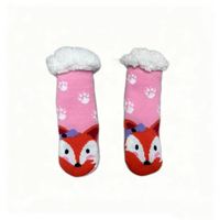 Chaussettes pour filles, motif pingouin de dessin animé mignon, antidérapantes, tricotées pour l'hiver, respirantes, jetables, écologiques, Santa