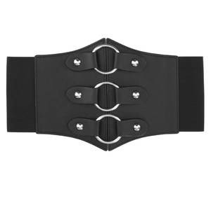 Cinturón Corsé Ultra Ancho de PU al por Mayor para Mujer, Cinturón Decorativo para Vestido, Estilo Casual, Faja Elástica para Ropa de Mujer - Product Image 4