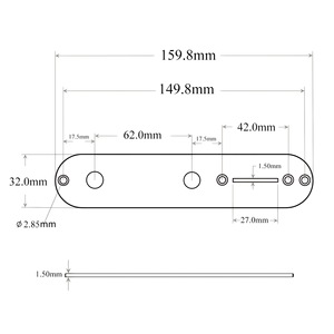 Cubierta de placa de control para guitarra eléctrica Iron TL con placa de circuito y 2 tornillos para <span class=keywords><strong>Telecaster</strong></span> - Product Image 5