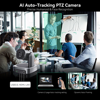 Cámara PTZ con Zoom Óptico 20X, Seguimiento Automático por IA, HD-MI, LAN, Transmisión en Vivo, Control por Joystick para Iglesias, Conciertos, Eventos Deportivos