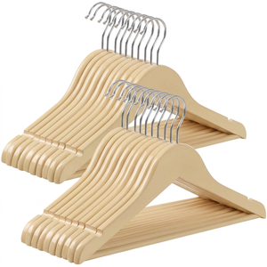 Perchero de pared de madera de diseño moderno al por mayor con un solo nivel y ganchos antideslizantes para organizar la ropa - Product Image 1
