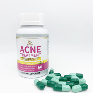 Capsules anti-acné pour adultes certifiées Halal, à base de niacinamide et de probiotiques - Acné cystique, cicatrices d'acné, taches brunes, détoxification naturelle de la peau - Product Image 5