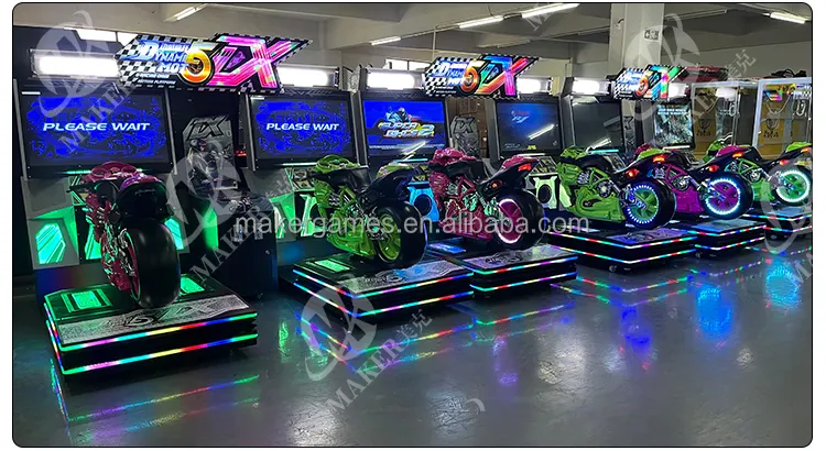 Maker Arcade Operado por monedas Dynamic Car Driving Electronic Moto Ultimate Speed Racer Arcade Motorcycle Racing Game Machine
