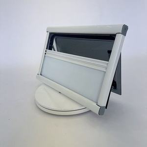 Parte del cuerpo Rv Esquina derecha R10 Ventana acrílica de doble acristalamiento con Red antiinsectos y rollo ciego en RVS y campistas - Product Image 5