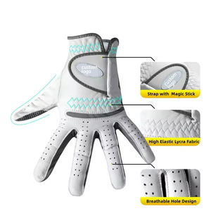 Venta al por mayor de guantes de golf de cuero Cabretta suave transpirable antideslizante piel de oveja mano izquierda derecha guantes de golf para hombres y mujeres - Product Image 4