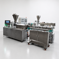 Tweeschroefsextruder productielijn voor puff snacks, maïs-puff voedselproductiemachine, roestvrij staal, automatisch