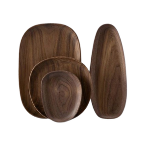 Bandejas para servir con forma única Bandejas de almacenamiento de cocina Bandejas de madera decorativas de mesa más vendidas en la fiesta del restaurante - Product Image 5
