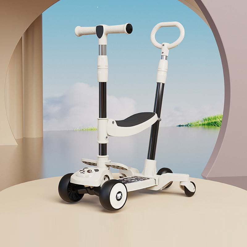 5เซนติเมตรล้อ &deg; 360/แสง/เพลง/เก้าอี้/Pusher สีขาว