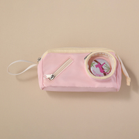 Étui à crayons mignon, grande capacité, sac de papeterie avec badge personnalisé pour filles