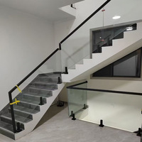 Panyue – Support de verre en acier inoxydable 304 à fixation au sol pour balustrade d'escalier, balcon, piscine, verre trempé de 8 à 12 mm