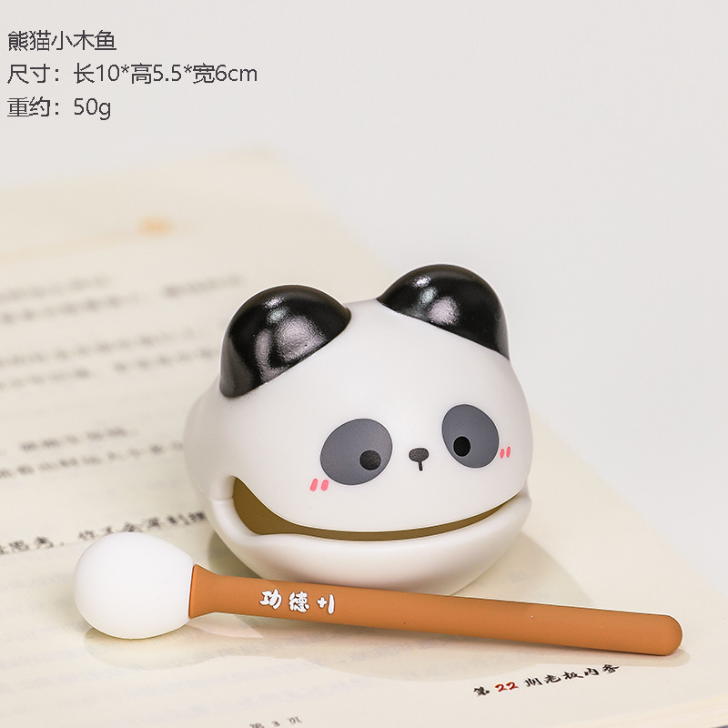 White Panda - Wooden Fish