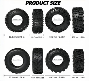 Комплект из 4 шин для радиоуправляемых краулеров 1,3 дюйма с поролоновыми вставками для Axial SCX24, Traxxas TRX4M и радиоуправляемых машин масштаба 1/18, 1/24 - Product Image 2