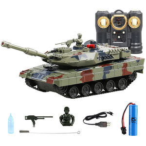 1/24 russie <span class=keywords><strong>T90</strong></span> Sherman armée 2.4G RC réservoir avec Vibration fumée lancement balles char de combat jouets militaires pour les enfants - Product Image 5