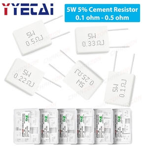 Lot de 10 résistances en céramique bobinées 5W 10W 20W 0.1 0.15 0.5 2 15 20 25 30 33 100 330 1K 20K Ohm 5 10 20 <span class=keywords><strong>Watt</strong></span> Résistance au ciment - Product Image 5