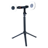 Portable pour support à trois pattes Bluetooth pour la diffusion en direct en plein air Lumière de remplissage réglable et rotation Clip arrière évolutif pour bureau