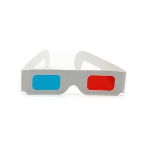 Universal Paper Anaglyph 3D Glasses Paper 3D Sunglasses View Anaglyph Red/Blue 3D Glass For Movie Video