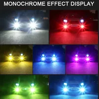 Lampu kabut mobil warna ganda, lampu kabut mobil warna ganda HB3 HB4 9006 9005 H11 H8 H7, lampu kabut strobo otomatis, Aksesori Mobil, bohlam Led berkedip, lampu mobil DC 12V