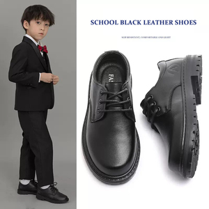 Scarpe in Pelle per Ragazzi di Tendenza, Nuova Collezione, Alta Qualità, Scarpe Scolastiche Nere per Bambini, Casual, Personalizzabili - Product Image 4