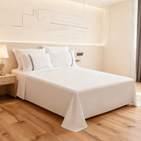 Prix d'usine – Ensemble de draps de lit 3 pièces en coton 100 % pur, 250 fils, 40 fils/cm², doux, respirant, lavable et personnalisable pour la maison