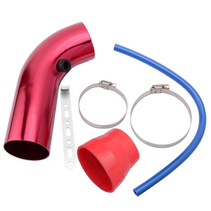 Auso-Racing Air Intake Kit Aluminum Pipe Red Blue High Flow Filter For Car Upgrade - Product Image 3