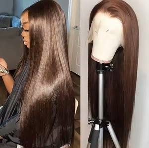 Encaje suizo <span class=keywords><strong>Vietnam</strong></span> mujeres encaje completo Frontal pelucas de cabello humano largo naranja recto Jerry Curl y onda profunda encaje transparente - Product Image 3