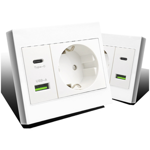 Enchufe de Carga Rápida Ita Brasil US EU CA 2.1/3.1A con USB Tipo-C, Control de Velocidad para Ventilador de Techo, Interruptores de Pared Universales - Product Image 1