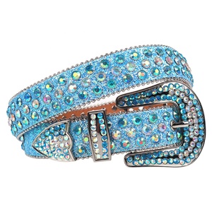 <span class=keywords><strong>Ceinture</strong></span> tendance Bling Bling avec diamants pour hommes et femmes, grande <span class=keywords><strong>boucle</strong></span>, <span class=keywords><strong>ceinture</strong></span> en cristal coloré avec strass pour garçons et filles - Product Image 2