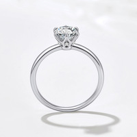 Bague de fiançailles et de mariage en argent sterling 925 avec moissanite de 2 carats pour femme – Cadeau idéal