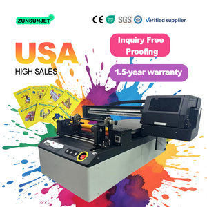 ZUNSUNJET label Laminating, pencetakan langsung Roll-to-roll multi-fungsi A1 6090 UV Flatbed Printer 2 in 1 kinerja baik - Product Image 4