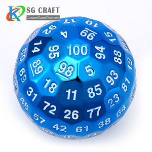 Jeux de Rpg personnalisés en gros dés polyédriques galvanoplastie couleur 100 côtés métal coeur dés dorés D100 - Product Image 6