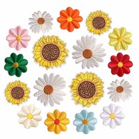 Patch brodé crochet et boucle fleur 3D personnalisé coudre sur des patchs Applique fer Logo patchs pour vêtements sur tissu brodé