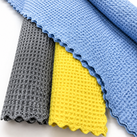 Toalla de microfibra con tejido tipo gofre para secado de coches, paño de limpieza con diseño de piña, paño absorbente para detalles de cristales y ventanas.