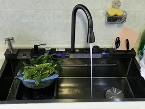 Esclusivo <span class=keywords><strong>Lavello</strong></span> da Cucina Grande in Acciaio Inox 304 Smart <span class=keywords><strong>con</strong></span> Doppia Vasca e <span class=keywords><strong>Rubinetto</strong></span> Quadrato Multifunzionale per Hotel e Ristoranti - Product Image 2