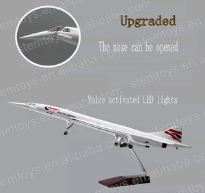 Vente chaude 50CM 1:125 Résine Concorde Modèle <span class=keywords><strong>D</strong></span>'<span class=keywords><strong>avion</strong></span> Britannique avec Lumières LED Jouet Personnalisable pour Collection De Cadeaux De Vacances - Product Image 5