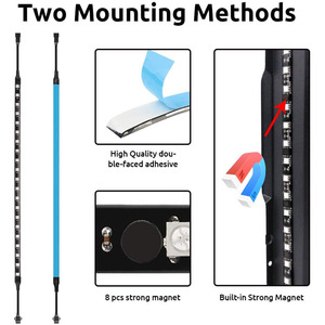 Bộ Dây Đèn <span class=keywords><strong>Led</strong></span> Màu Ma Thuật Địa Chỉ Bộ Dây Đèn <span class=keywords><strong>Led</strong></span> 3 Chấu <span class=keywords><strong>RGB</strong></span> DC5V 60Leds Nam Châm Cho Máy Tính - Product Image 4